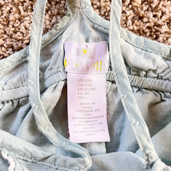 Dylan and Abby Blue Summer Bubble Romper (Size 12M) - Picture 3 of 4